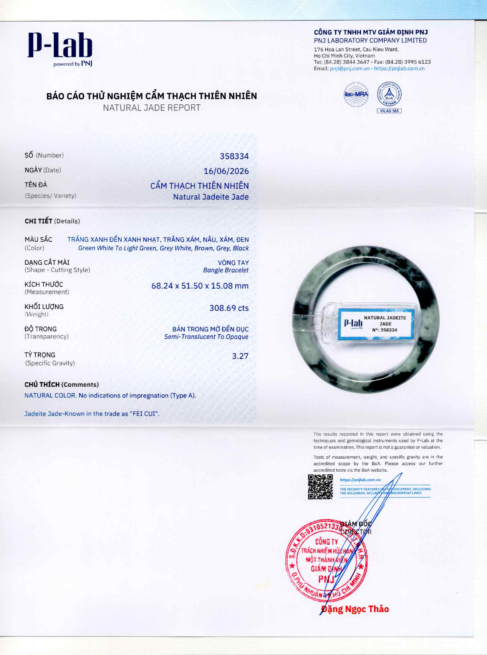 Giấy giám định 358334