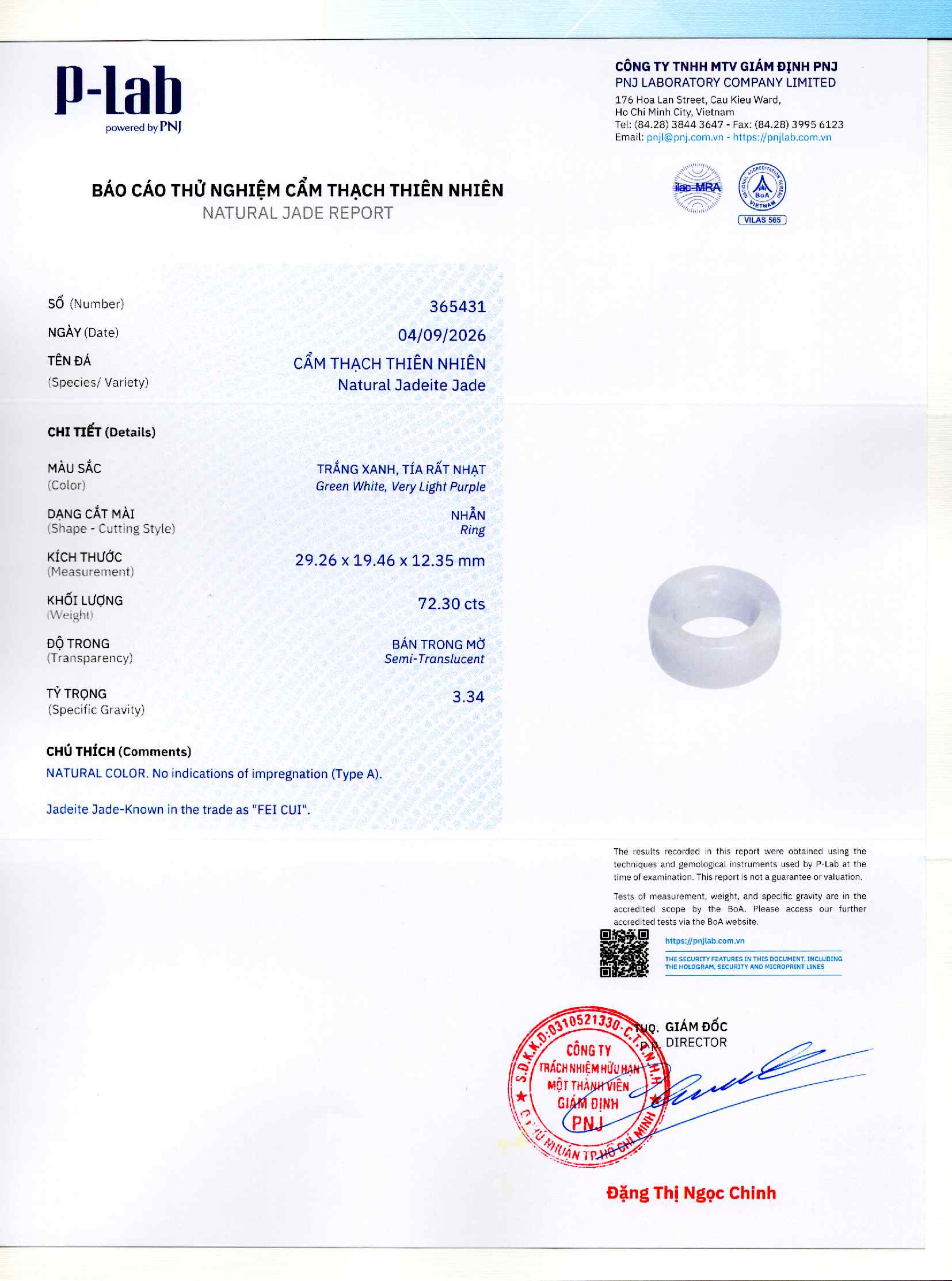 Giấy giám định 365431