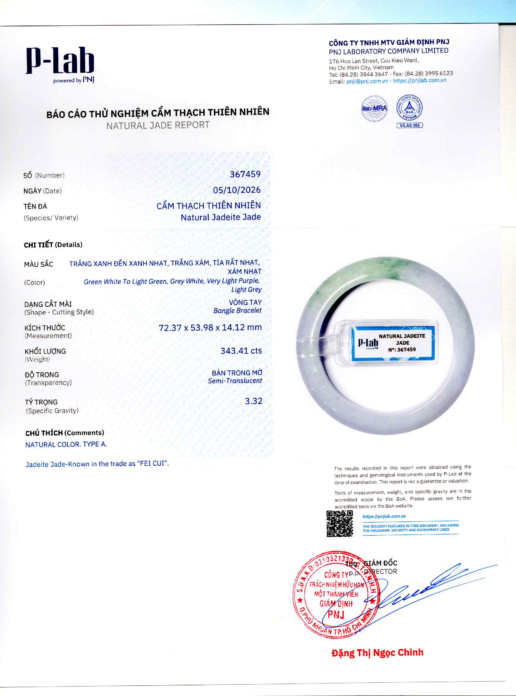 Giấy giám định 367459