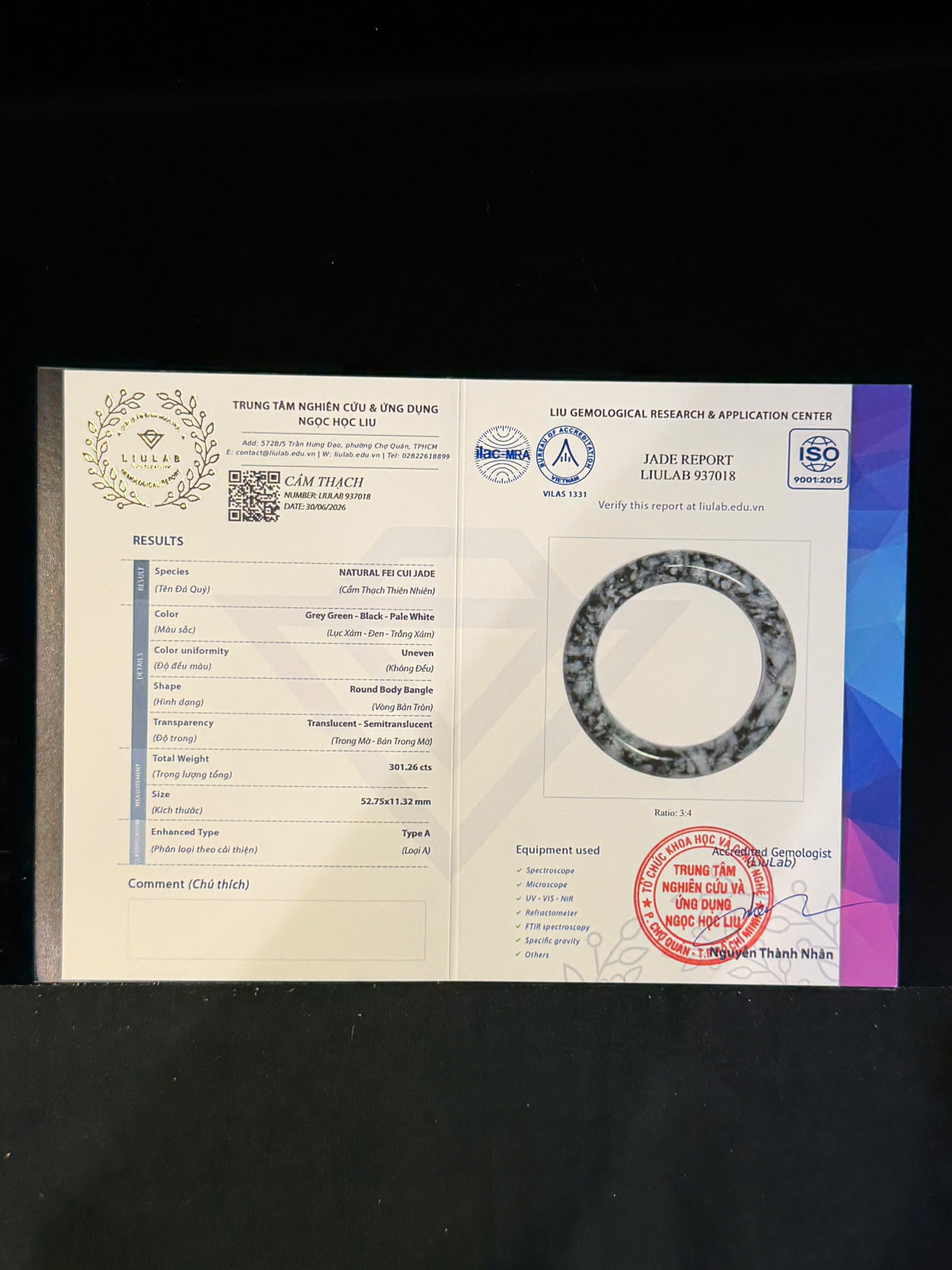 Vòng tay cẩm thạch LIULAB mã 937018