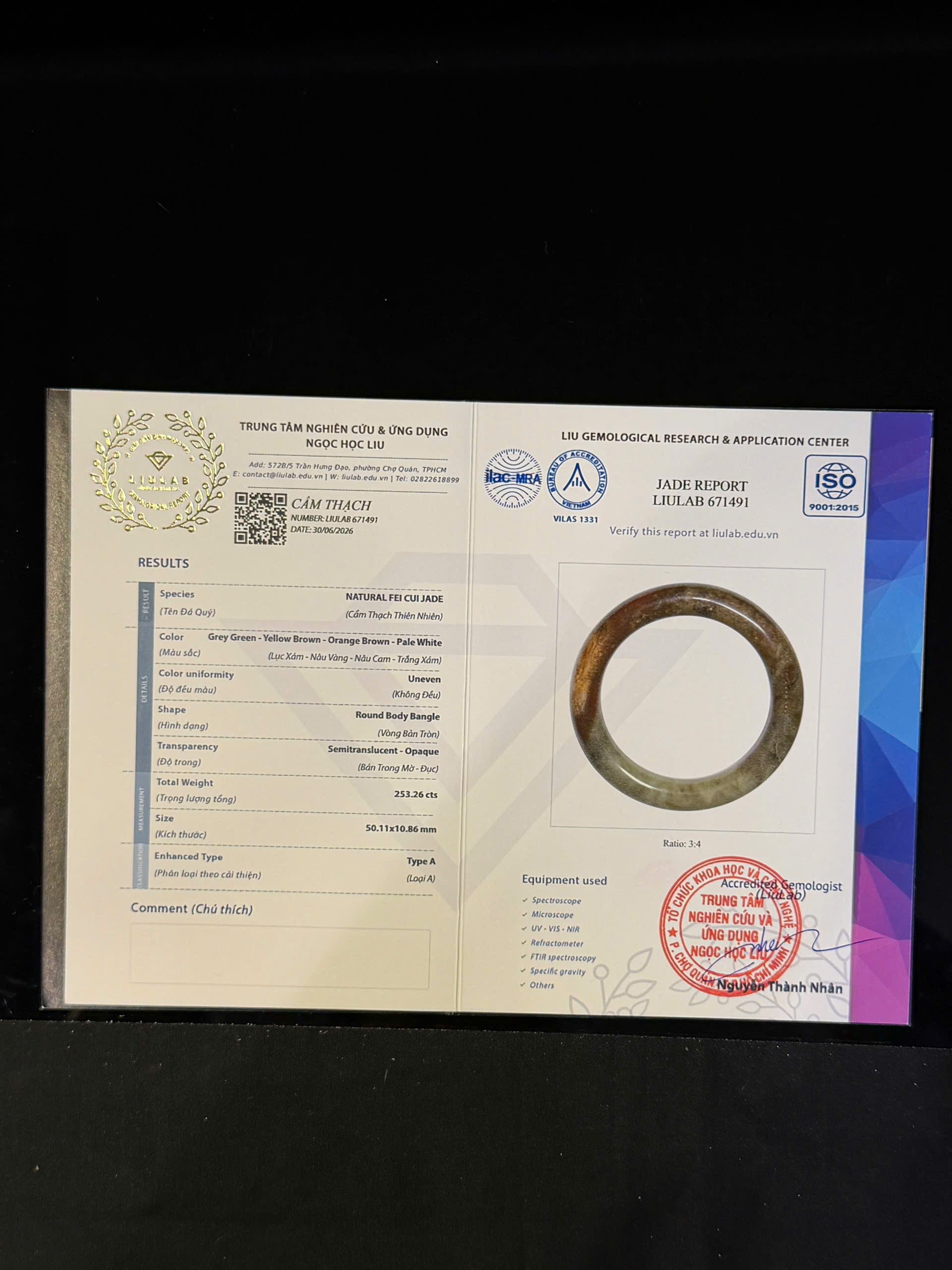 Vòng tay cẩm thạch LIULAB mã 671491