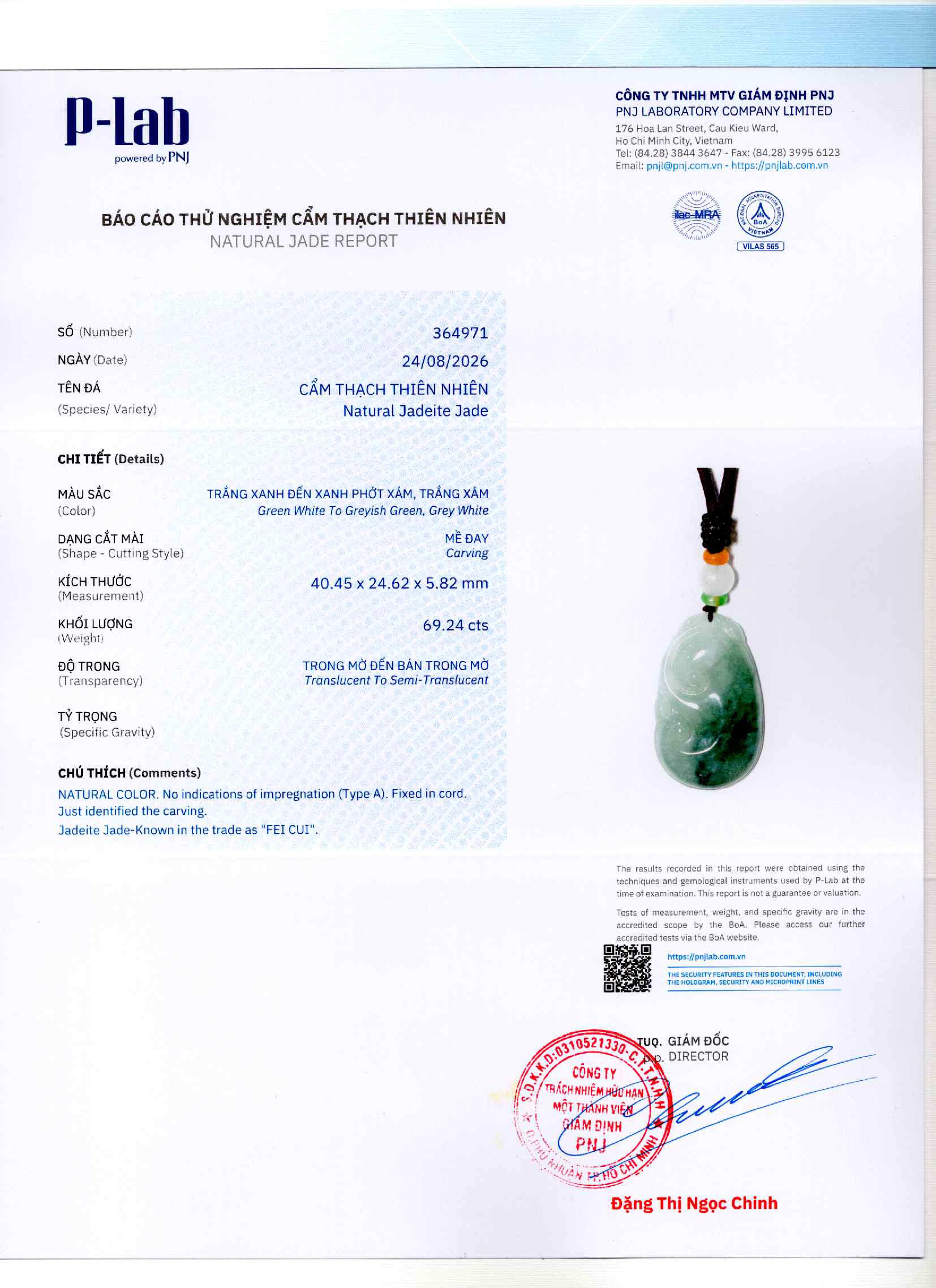 Giấy giám định 364971