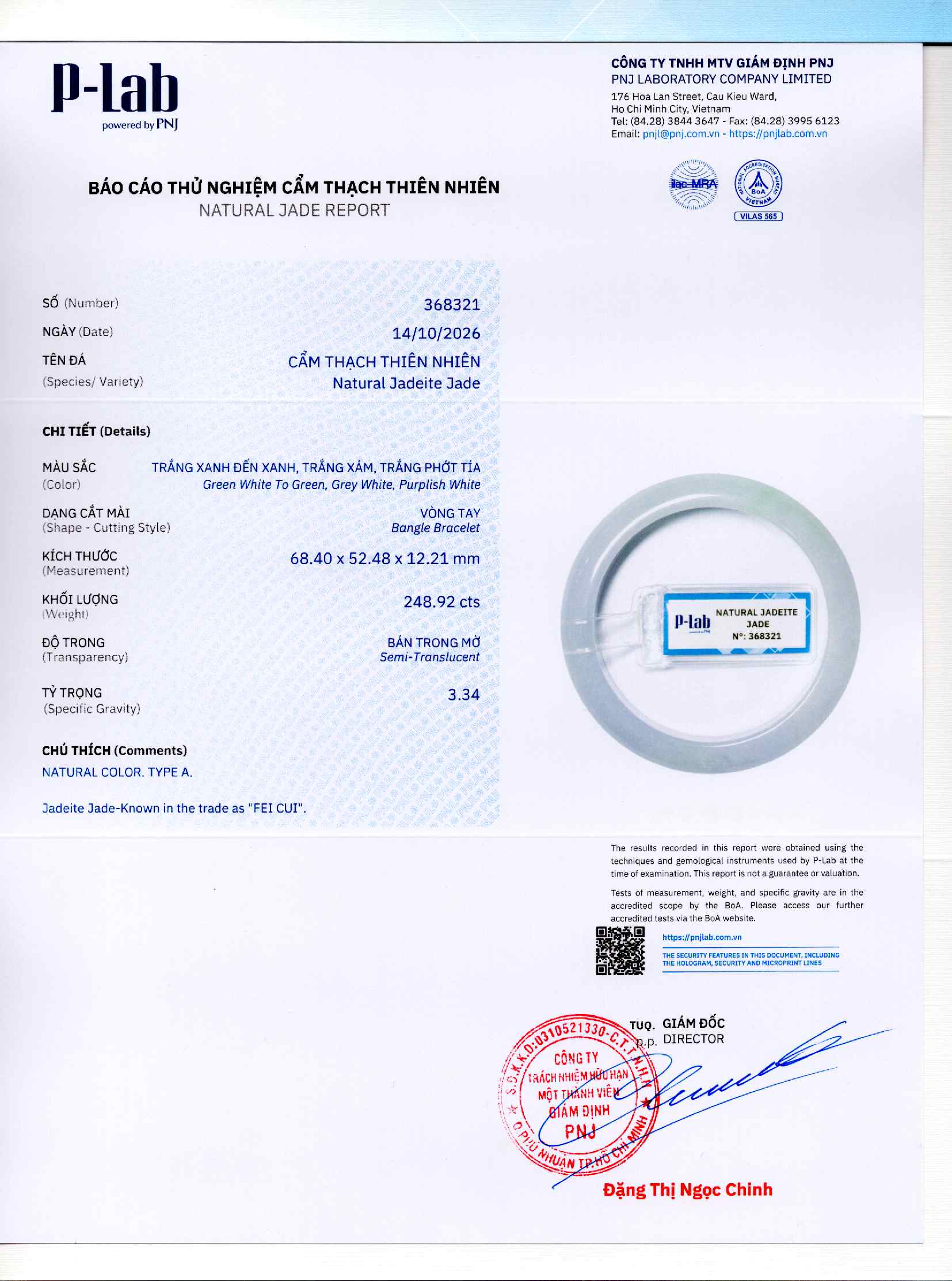 Giấy giám định 368321
