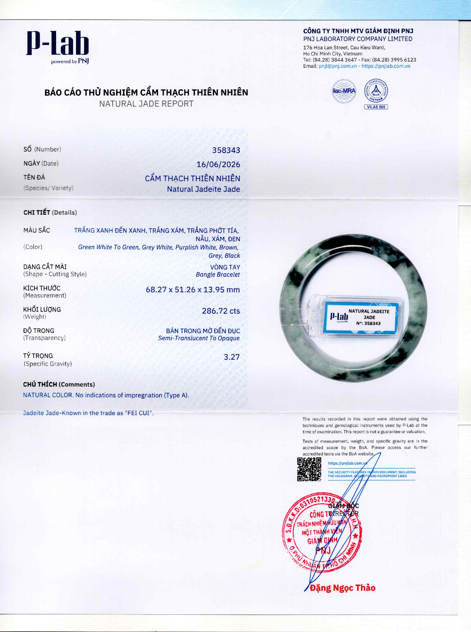 Giấy giám định 358343