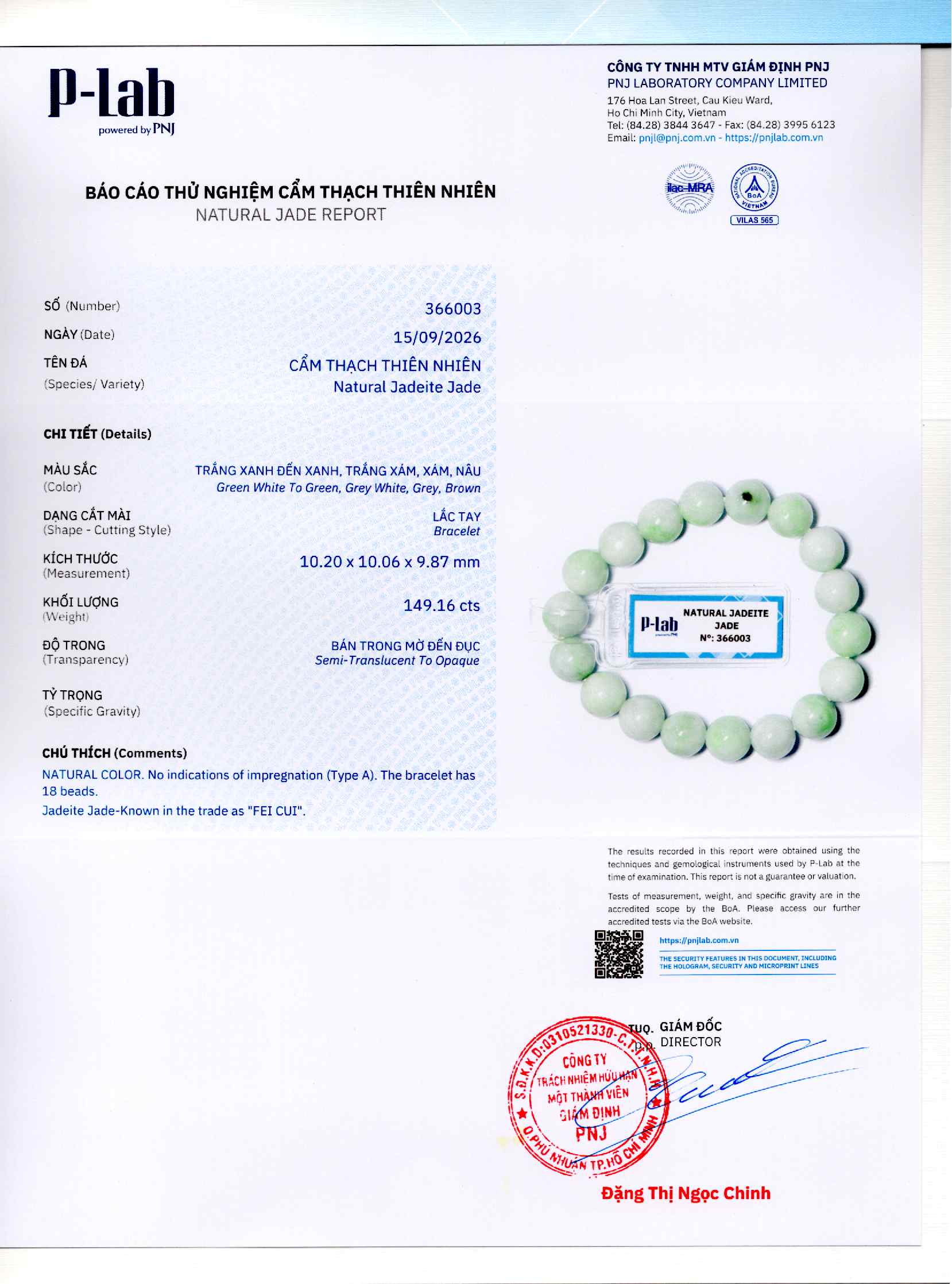Giấy giám định 366003