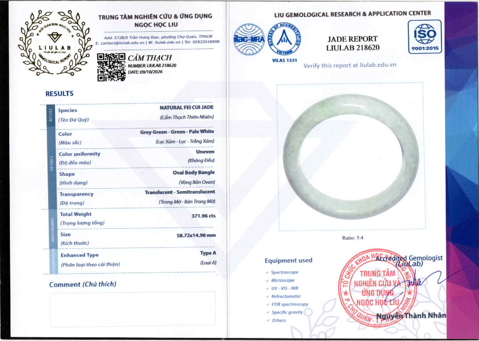 Giấy giám định 218620